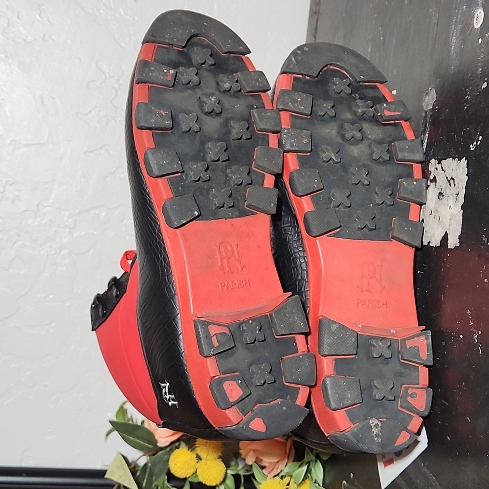 PARISH NATION Red Black Sneaker Boot 9.5 - Picture 12 of 14